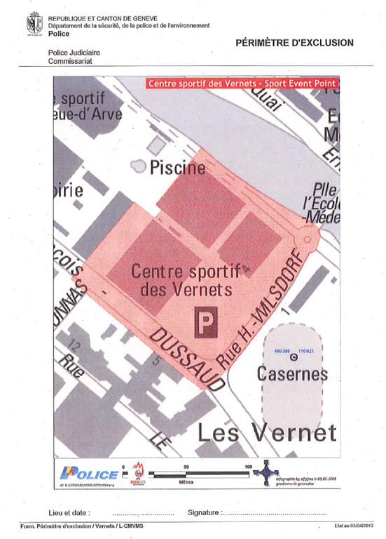 Centre sportif de Vernets, Genève GE